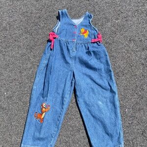 Vintage Winnie The Pooh And Tiger Baby Overalls, Size 4t